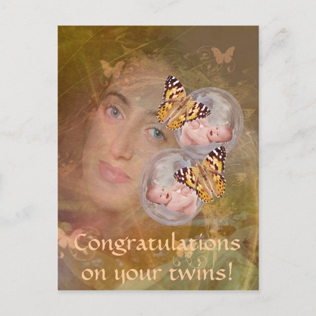 Fantastisk är det en twillingar vykort (Framsida)