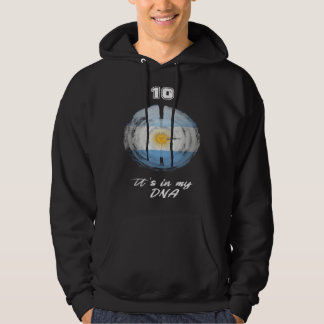 Fantastisk Argentina Flagga Fotboll Retro10 Det är Hoodie