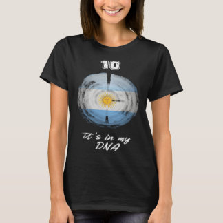 Fantastisk Argentina Flagga Fotboll Retro10 Det är T Shirt