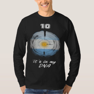 Fantastisk Argentina Flagga Fotboll Retro10 Det är T Shirt