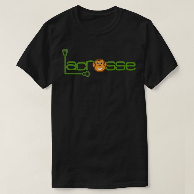 Fantastisk Athletic Lacrosse Monkey Sport Design G T Shirt (Design framsida)