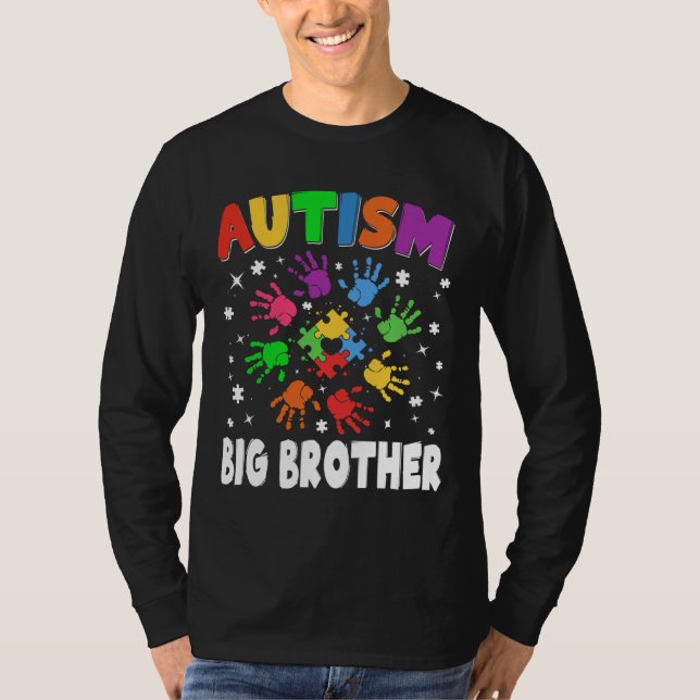 Fantastisk Autism Big Brother Raising Awareness Fa T Shirt (Framsida)