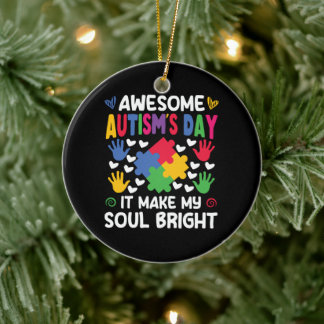 Fantastisk Autismens dag gör det mina sjungande hj Julgransprydnad Keramik