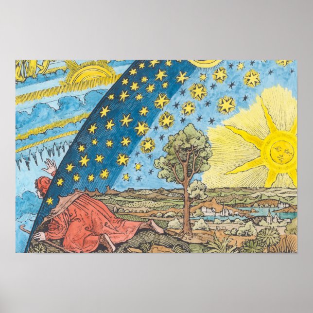 Fantastisk avbildning av solsystemet poster (Framsidan)