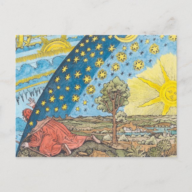 Fantastisk avbildning av solsystemet vykort (Framsida)