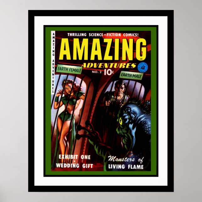 Fantastisk Äventyr #2 Retro Sci Fi Tecknad Bok Poster (Framsidan)