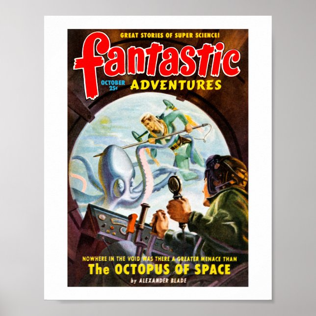 Fantastisk Äventyr (Okt 1949) Poster (Framsidan)