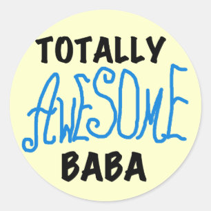 Fantastisk Baba Tshirts och presenter Runt Klistermärke