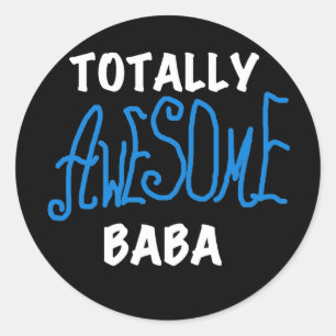 Fantastisk Baba Tshirts och presenter Runt Klistermärke