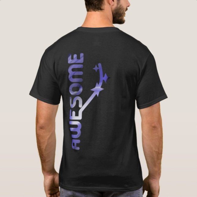 FANTASTISK Back Print T-Shirt Trend Abstrakt Laven (Skapare uppladdad)
