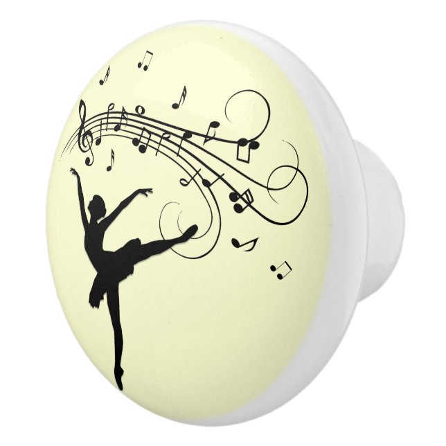 Fantastisk ballerina dansar med gul musik knopp (Höger)
