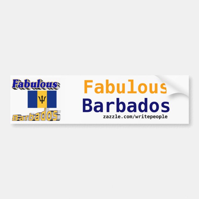 fantastisk barbados bildekal (Framsidan)