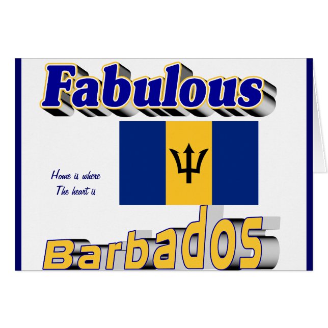 fantastisk barbados hälsningskort (Framsidan Horizontal)