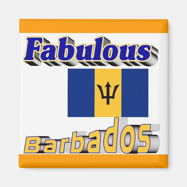 fantastisk barbados magnet (Framsidan)