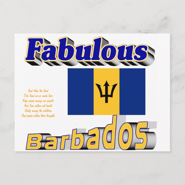fantastisk barbados vykort (Framsida)