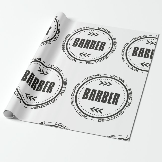 Fantastisk Barber-jobbtitel Presentpapper (Utrullad)