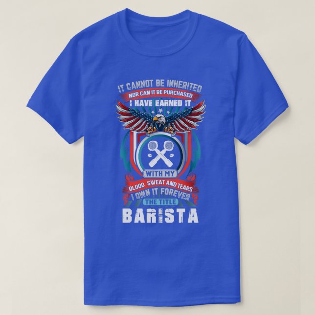 Fantastisk Barista Hoodie T Shirt (Design framsida)