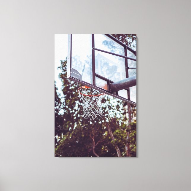 Fantastisk Basketball Artwork Canvastryck (Framsida)