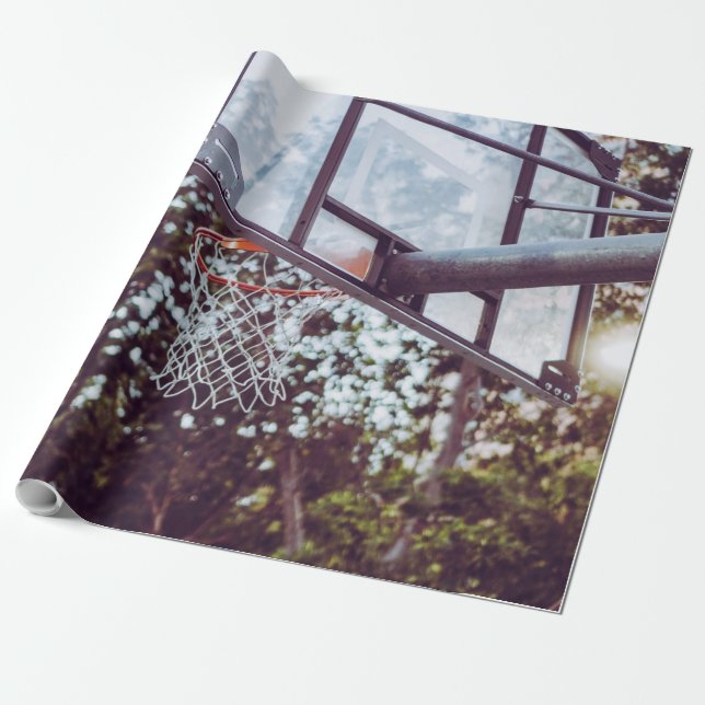 Fantastisk Basketball Artwork Presentpapper (Utrullad)