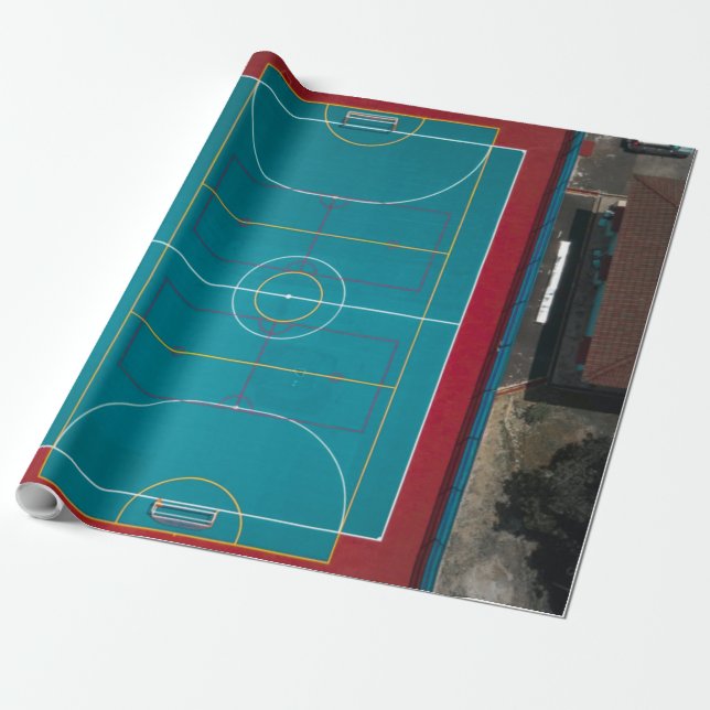 Fantastisk Basketball Artwork Presentpapper (Utrullad)