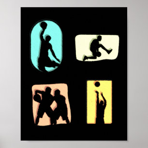 Fantastisk Basketball Player Boys Kids Manar Activ Poster