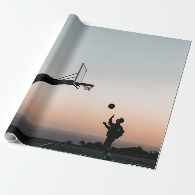 Fantastisk Basketball Ring Presentpapper (Utrullad)