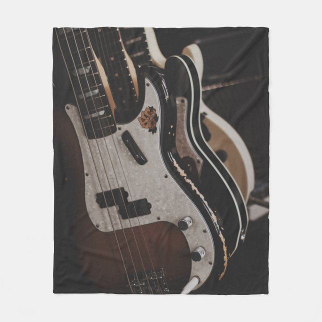 Fantastisk Bass Guitar Fleecefilt (Framsidan)