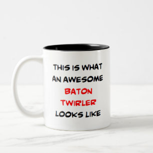 fantastisk baton twirler Two-Tone kaffe mugg