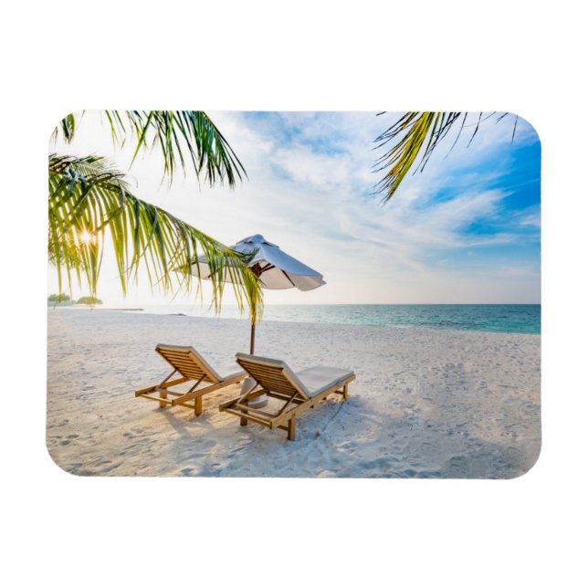 Fantastisk Beach Sunset Magnet (Horisontell)