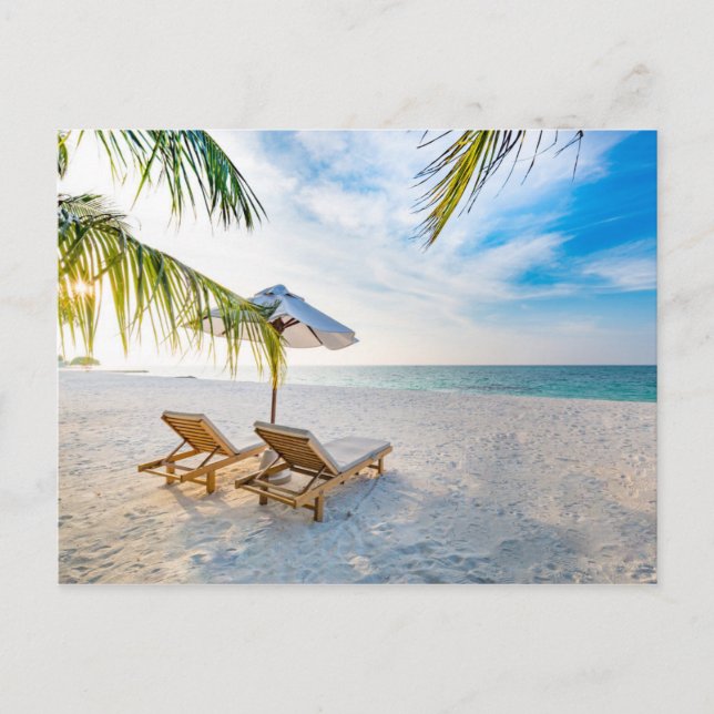 Fantastisk Beach Sunset Vykort (Framsida)