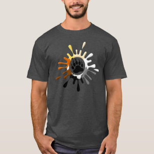 Fantastisk Bear Pride Färg Stänk och Bear Tass T-shirt