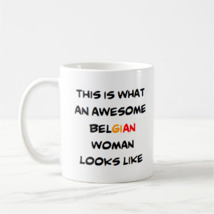 fantastisk belgian kvinna kaffemugg