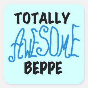 Fantastisk Beppe Tshirts och presenter Fyrkantigt Klistermärke