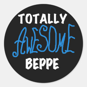 Fantastisk Beppe Tshirts och presenter Runt Klistermärke