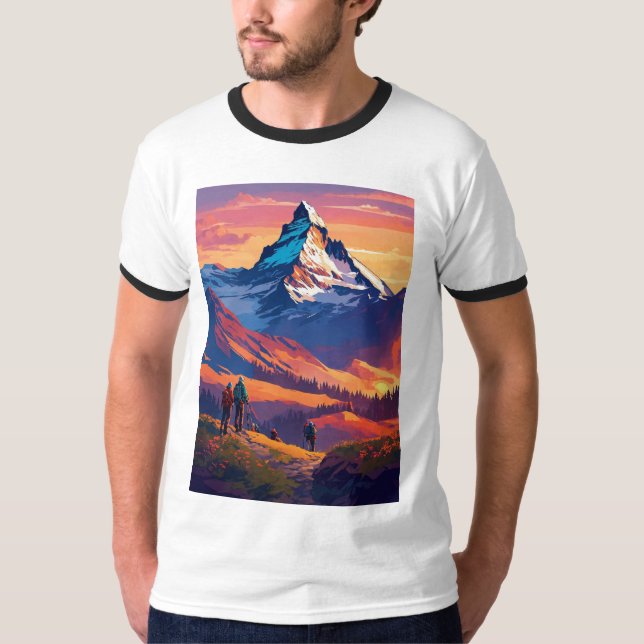 Fantastisk bergsutskrift t shirt (Framsida)
