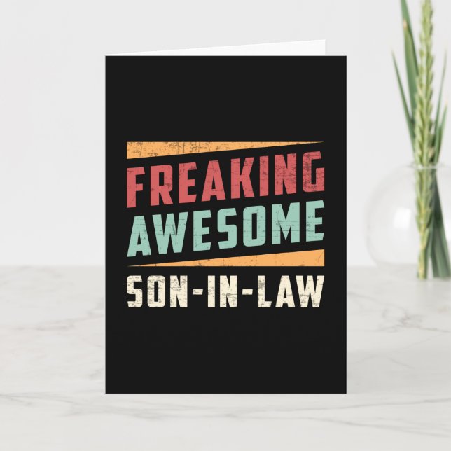 Fantastisk Best Son in Law Son Proud Gift Idea Kort (Framsida)