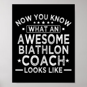 Fantastisk Biathlon Coach Funny Biathlon Coach Hum Poster