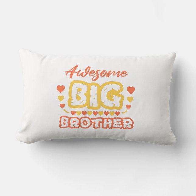 Fantastisk Big Brother. Färglös text Lumbarkudde (Framsida)