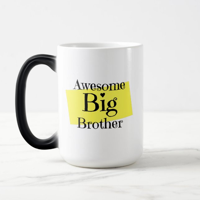 Fantastisk Big Brother. svart gult färg Magisk Mugg (Vänster)