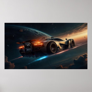 Fantastisk bilbil Värld runt Poster