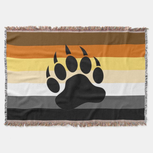Fantastisk Björnklö på Björn Pride Flagga Filt (Framsidan)