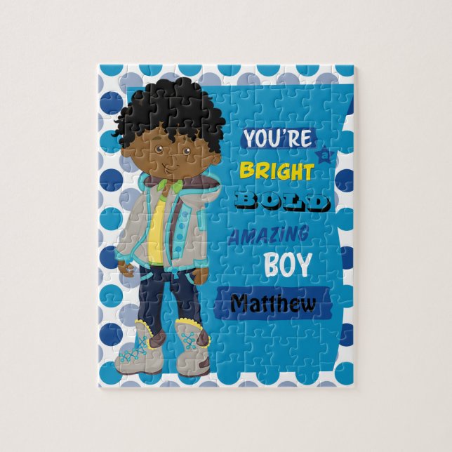 Fantastisk Black Boy Pussel (Vertikal)