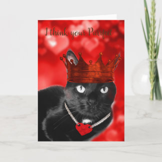 Fantastisk Black Cat Valentine — Helgkort