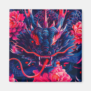 Fantastisk Blommar Fury Dragon Magnet