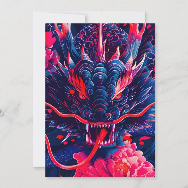 Fantastisk Blommar Fury Dragon Meddelande (Framsida)