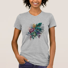Fantastisk Blommigt, design, färgöverföring T Shirt