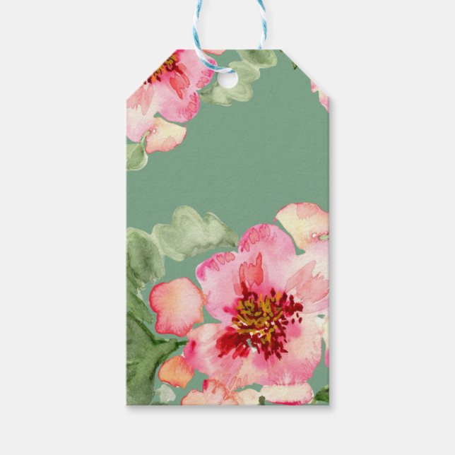 Fantastisk Blomsterträdgård Bröllopsdusch Presentetikett (Framsidan)