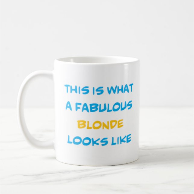 fantastisk blondin kaffemugg (Vänster)
