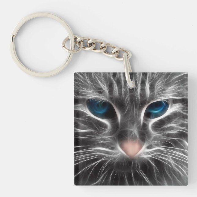 Fantastisk Blue Eyed Cat Ansikte (Framsidan)