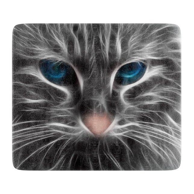 Fantastisk Blue Eyed Cat Ansikte (Framsidan)